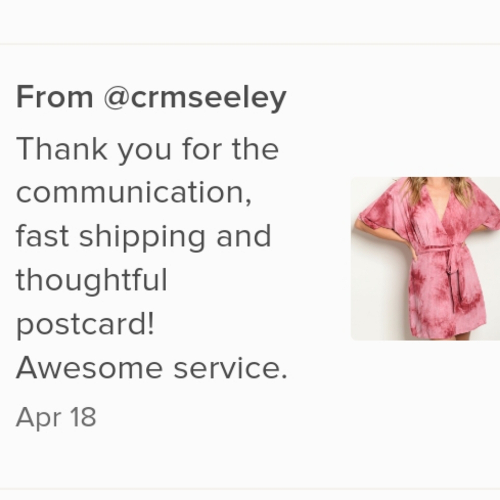 MYETTE Faux Wrap Tie Dye Mini Dress Rose Reds & Pink NWT LAST 1 Left SIZE SMALL - Picture 2 of 9